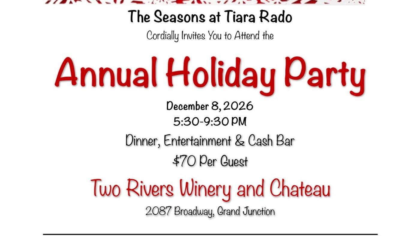 This is the invitation card for the Annual Holiday Party 2026